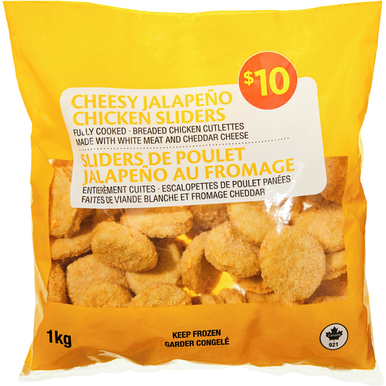 null Cheesy Jalapeno Chicken Sliders 1000 g, $1.00/100g