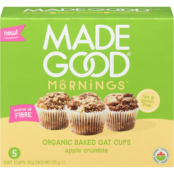 Made Good Mornings Organic Baked Oat Cups Apple Crumble 5ct 175 g, $4.17/100g