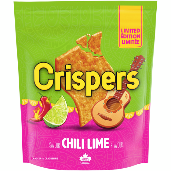 Christie CRISPERS, craquelins au chili et à la lime, collations salées 145 g, 3,10 $/100g