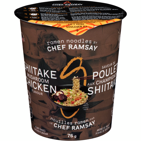 Chef Woo Ramen Noodles Shiitake Mushroom Chicken Flavour 76 g, $3.93/100g