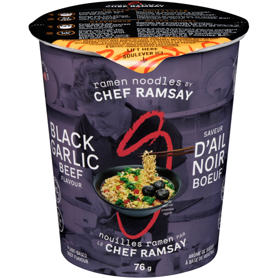 Chef Woo Ramen Noodles, Black Garlic Beef 76 g, $3.93/100g