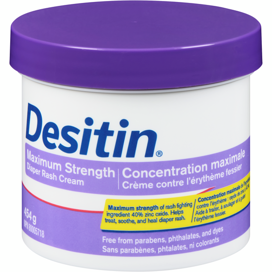 Desitin Crème contre l’érythème fessier, Force maximale 454 g, 5,94 $/100g