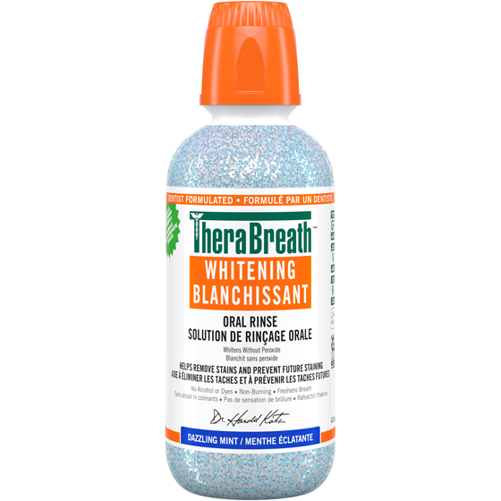 TheraBreath Blanchissant Solution de Rincage Orale - Menthe Éclatante 473 ml, 3,27 $/100ml