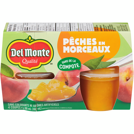 Del Monte Morceaux de pêches dans de la compote de pêche 90 ml, 6,10 $/100ml