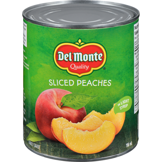 Del Monte Sliced Peaches In Light Syrup 796 ml, $0.50/100ml