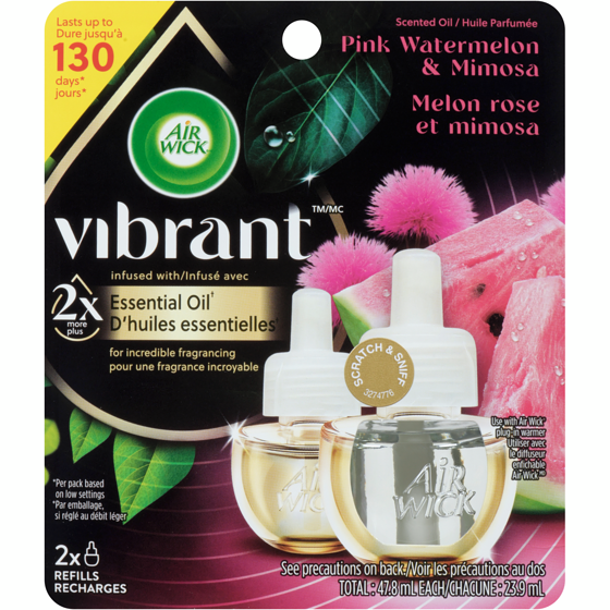 Air Wick Scented Oil - Refill -Vibrant™ Pink Watermelon & Mimosa 2x23.9 ml, $66.90/100ml