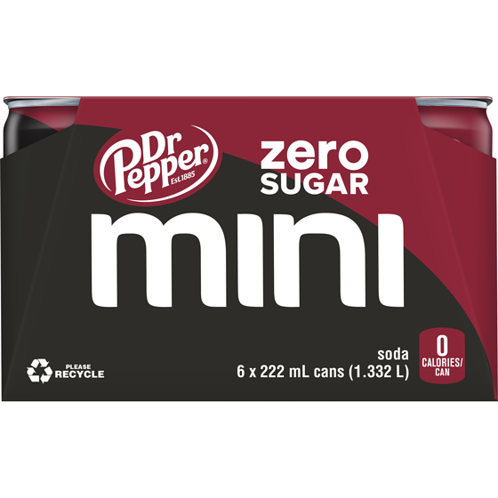 Dr Pepper Zero Sugar 6x222.0 ml, $0.41/100ml