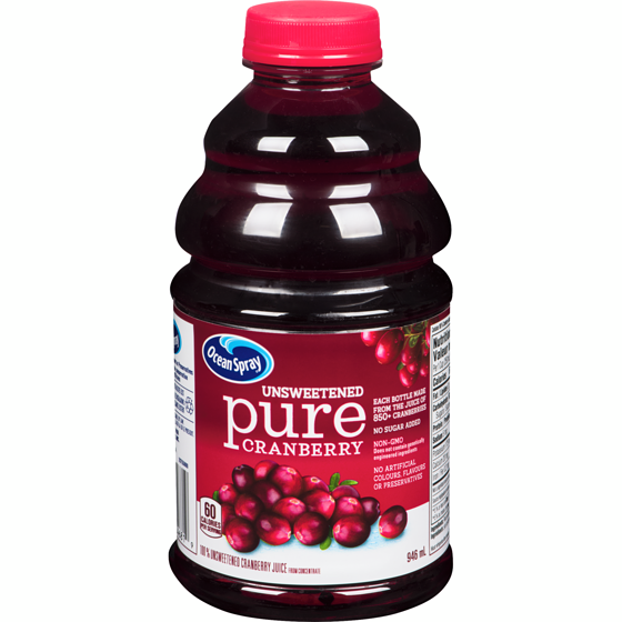 Ocean Spray 100 % Unsweetened Cranberry Juice 946 ml, $1.01/100ml