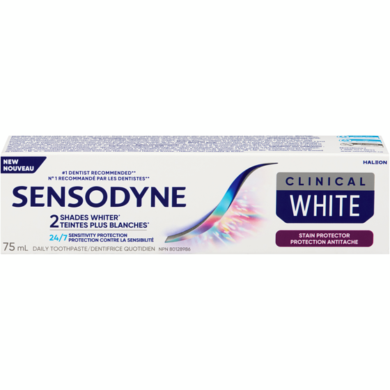 Sensodyne Clinical White Mint Toothpaste For Sensitive Teeth (Stain Protector) 75 ml, $13.32/100ml