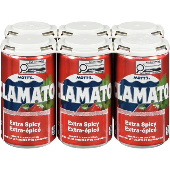 Mott's Clamato Tomato Clam Cocktail Extra Spicy 6x213.0 ml, $0.51/100ml
