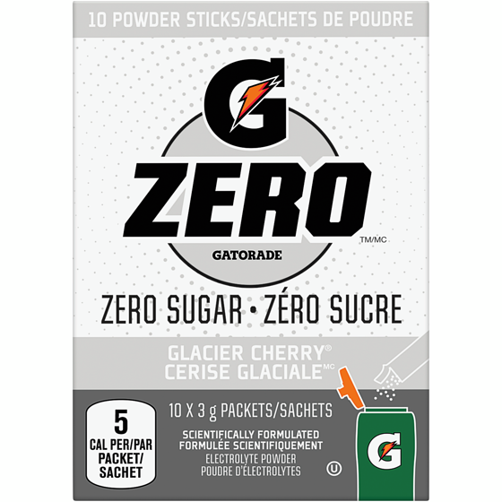 Gatorade Zero Glacier Cherry Powder Sticks 29 g, $27.55/100g