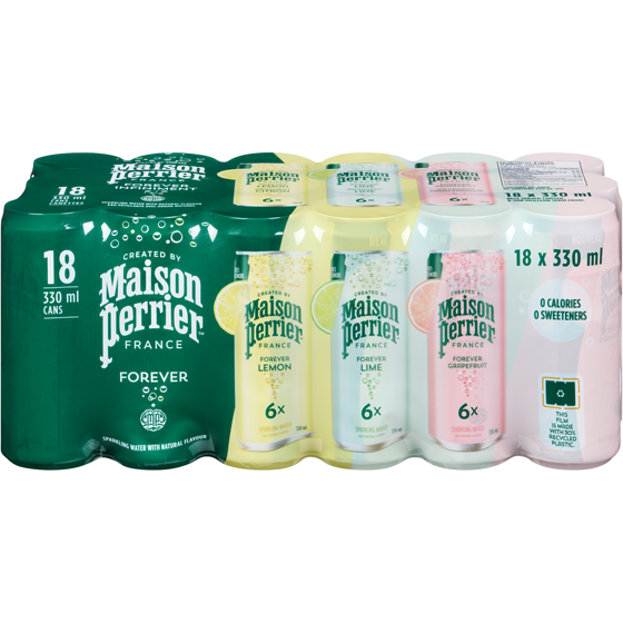 Maison Perrier Forever Variety Pack , Sparkling Water 18x330.0 ml, $0.31/100ml
