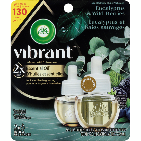 Air Wick Scented Oil - Refill - Vibrant™ Eucalyptus & Wild Berries 2x23.9 ml, $66.90/100ml