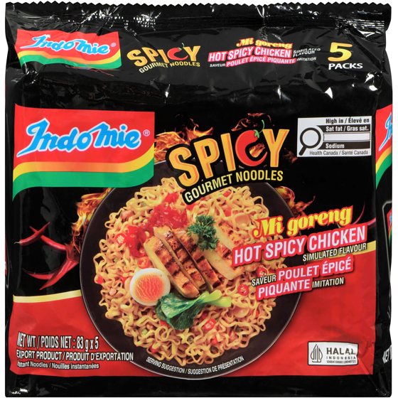 Indomie Instant Noodles Mi Goreng Hot Spicy Chicken Simulated Flavour 415 g, $0.96/100g