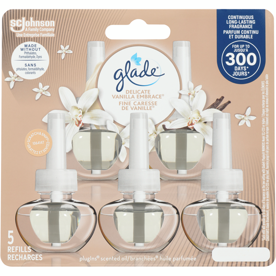 Glade PlugIns Scented Oil Air Freshener 5 Refills, Delicate Vanilla Embrace 5 ea, $4.60/1ea