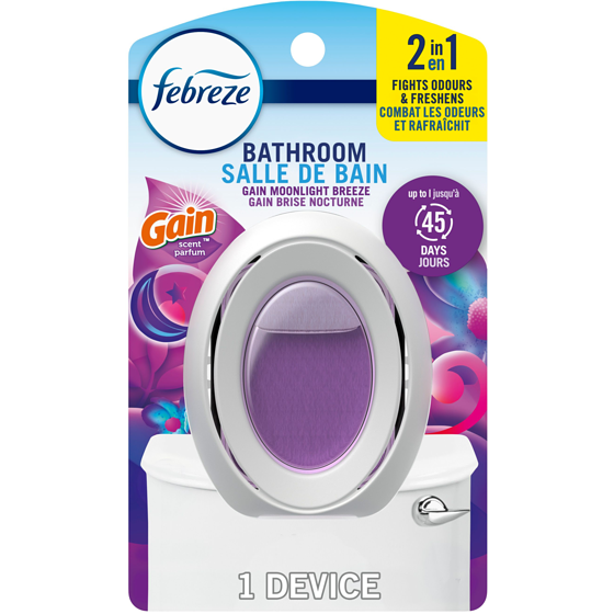 Febreze Assainisseur d’air Salle de bain, combat les odeurs, parfum Brise nocturne, 1 unité 7.5 ml, 5,33 $/10ml