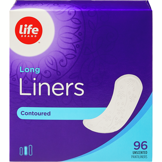 Life Protège-dessous longs et profilés sans parfum, emballage de 96 96 ea, 0,06 $/1ch