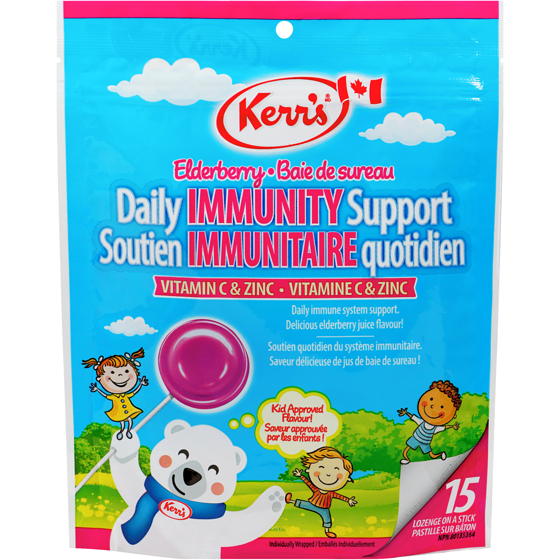 Kerr's Lozenge On A Stick Elderberry Daily Immunity Support 15 ea, $0.43/1ea