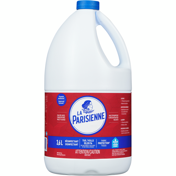 La Parisienne Eau de javel concentrée multi-usage 3.6 l, 0,21 $/100ml