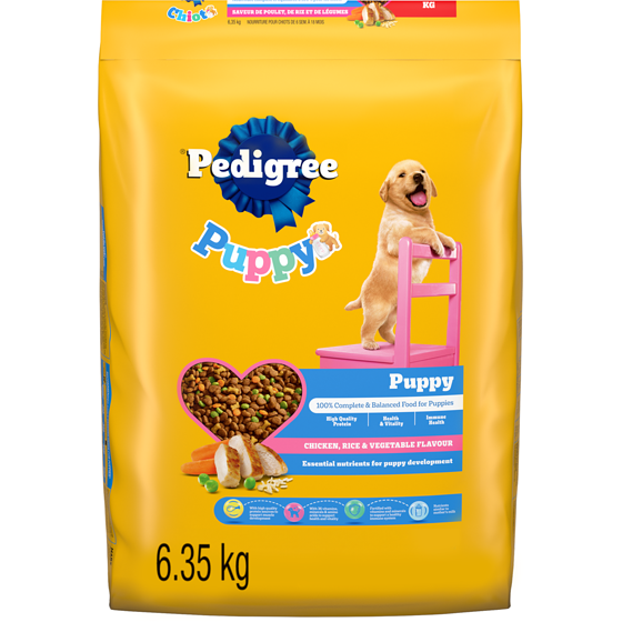 Pedigree Dog Food, Dry Food For Puppy With Chicken, Rice & Vegetable Flavour 6350 g, $0.43/100g