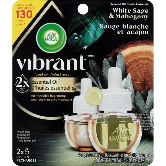 Air Wick Scented Oil - Refill - Vibrant™ White Sage & Mahogany 2x23.9 ml, $33.31/100ml