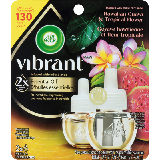 Air Wick Scented Oil - Refill - Vibrant™ Hawaiian Guava & Tropical Flower 2x23.9 ml, $20.83/100ml