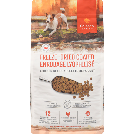 Caledon Farms All Natural Food For Dogs Freeze-Dried Coated Chicken Recipe 1.8 kg, $1.33/100g