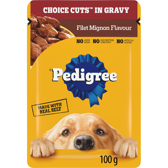 Pedigree Choice Cuts In Gravy Filet Mignon Flavour Adult Wet Dog Food Pouch 100 g, $1.10/100g