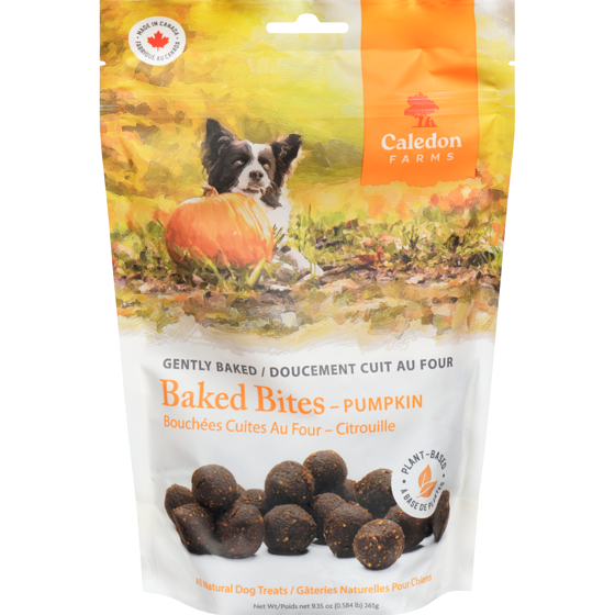 Caledon Farms All Natural Dog Treats Baked Bites - Pumpkin 265 g, $4.15/100g