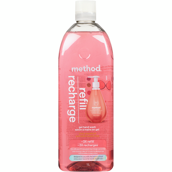 Method Gel Hand Wash Refill Pink Grapefruit 1 l, $1.10/100ml