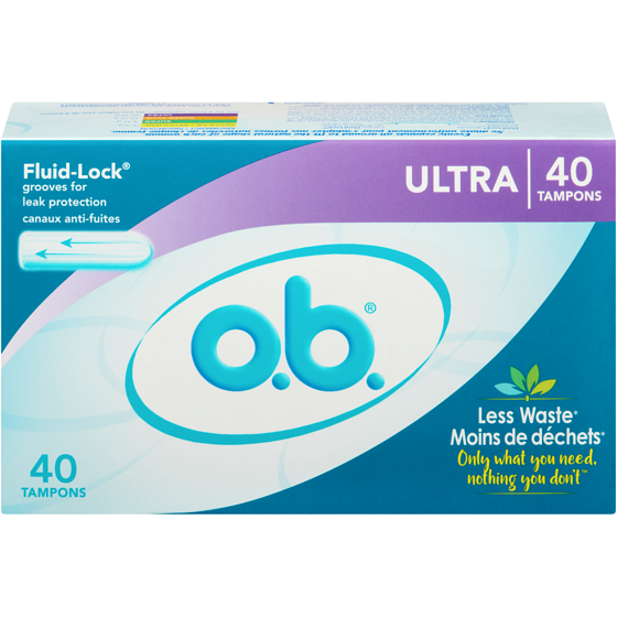 o.b. Tampons, Ultra, 40ct 40 ea, $0.31/1ea