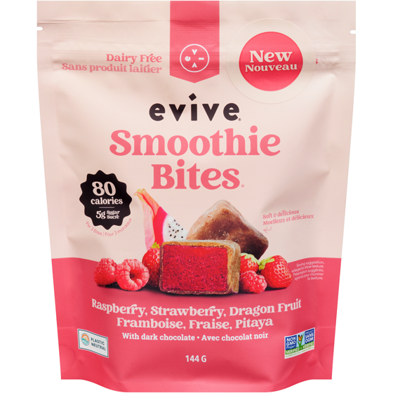 Evive Smoothie Bites Raspberry, Strawberry, Dragon Fruit 144 g, $5.21/100g