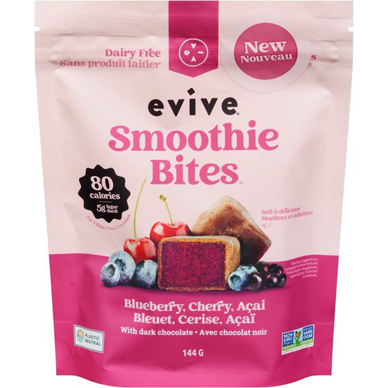 Evive Smoothie Bites Blueberry, Cherry, Açai 144 g, $5.55/100g