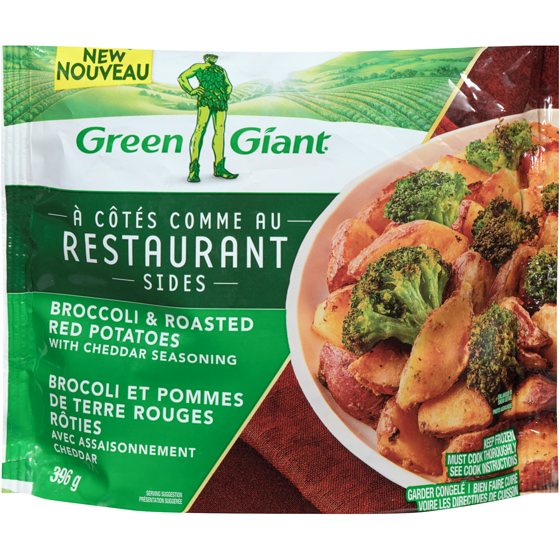 Green Giant Broccoli & Roasted Red Potatoes, Cheddar 396 g, $1.14/100g