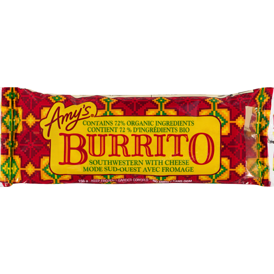 Amys Burrito Southwestern With Cheese 156 g, $3.20/100g