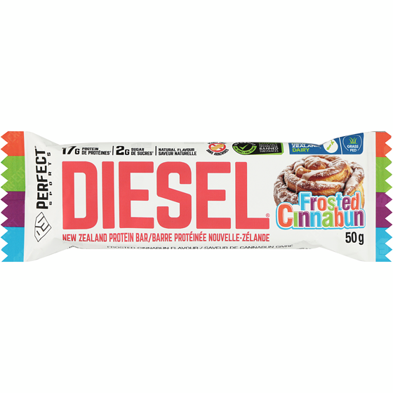 Perfect Sports Diesel New Zealand Protein Bar Frosted Cinnabun Flavour 50 g, $10.58/100g