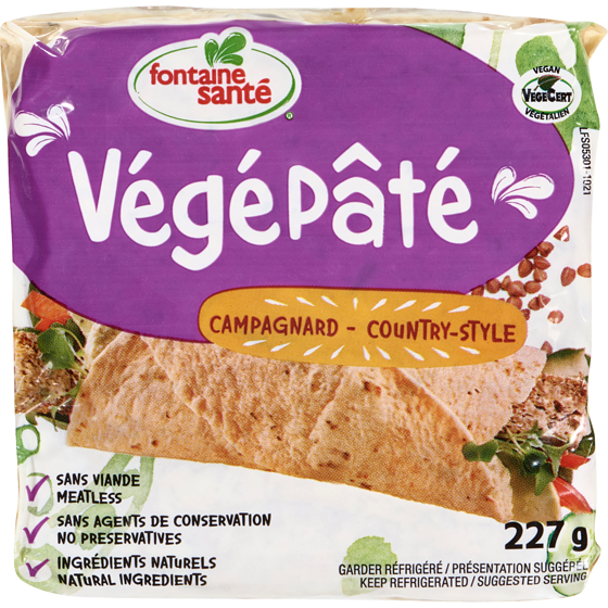 Fontaine Santé Végépâté campagnard 227 g, 2,20 $/100g