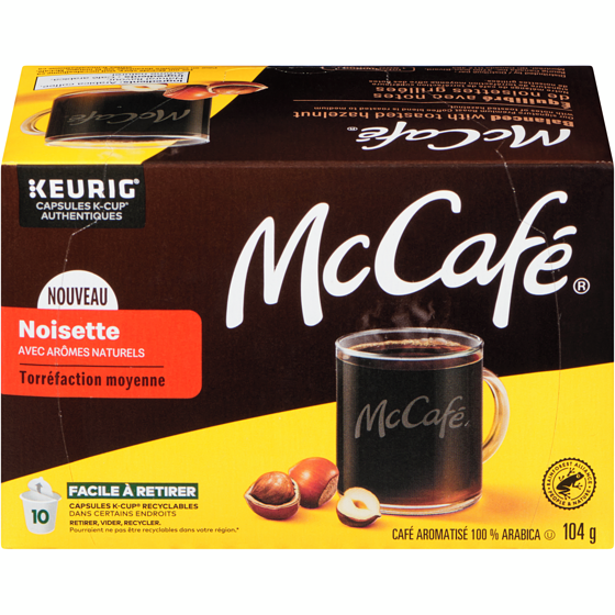 McCafé Capsules K-Cup de café de qualité supérieure aromatisé au Hazelnutl McCafé, torréfaction moyenne, 10 unités 10 ea, 1,70 $/1ch