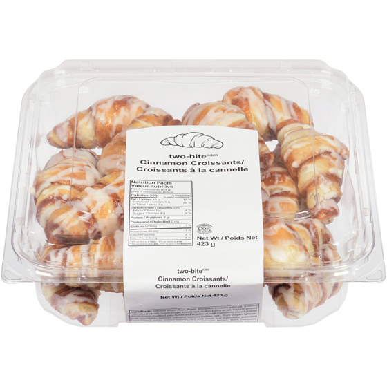 two-bite Cinnamon Croissants 423 g, $1.65/100g
