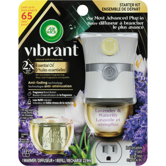 Air Wick Scented Oil - Kit - Pulse Vibrant™ - Lavender And Waterlily 23.9 ml, $54.35/100ml