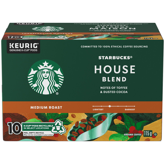 Starbucks House Blend Coffee, Keurig Coffee Pods, K-cups 115 g, $11.73/100g