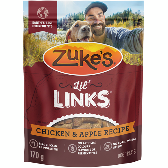 ZUKES Zuke's Lil’ Links Chicken and Apple Recipe Training Treats, Dog Treats 170 g, $3.53/100g
