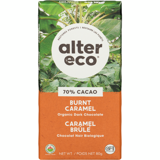 Alter Eco Organic Dark Chocolate Burnt Caramel 80 g, $8.11/100g