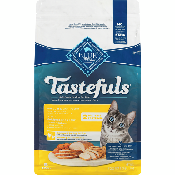 Blue Buffalo Tastefuls Natural Food For Cats Chicken & Turkey Recipe 2.26 kg, $1.11/100g