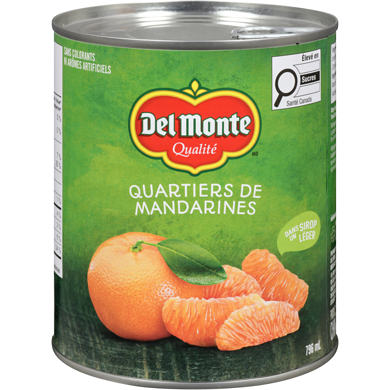 Del Monte Quartiers de mandarines dans un sirop léger 796 ml, 0,63 $/100ml