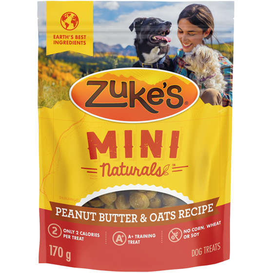 ZUKES Zuke's Mini Naturals Tender Bites Peanut Butter & Oats Recipe, Dog Treats 170 g, $3.53/100g