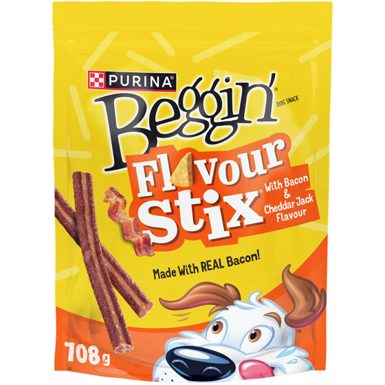 Purina Beggin' Flavour Stix Bacon & Cheddar Jack, Dog Treats 708 g, $1.55/100g