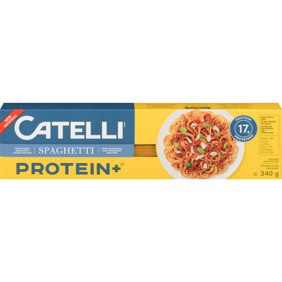 Catelli Protein+ White Pasta Made With Added Protein Spaghetti 340 g, $1.32/100g