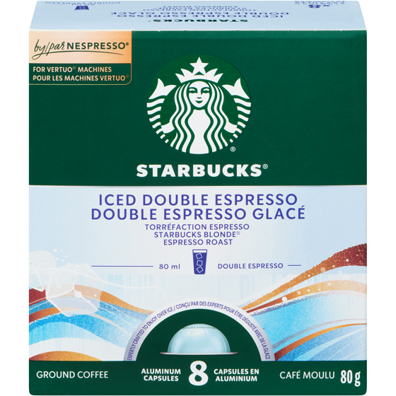 Starbucks Iced Double Espresso For NESPRESSO VERTUO 80 g, $17.49/100g