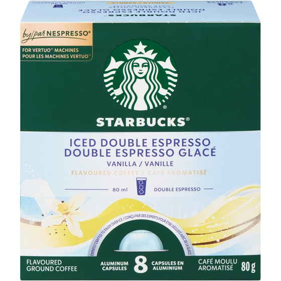 Starbucks Double espres. glacé vanille pour NESP. VERTUO 80 g, 16,24 $/100g